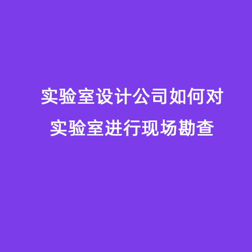 實(shí)驗(yàn)室設(shè)計(jì)公司如何對(duì)實(shí)驗(yàn)室進(jìn)行現(xiàn)場勘查